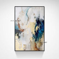 Hand Painted Abstract On Canvas Bright Color Style Minimalist Modern Decorative For Living