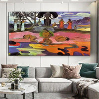 Hand Painted Oil Paintings Art Canvas Paul Gauguin Tahiti Group Painting Nordics