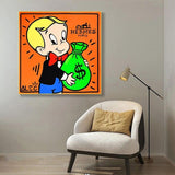 Hand Painted Oil Painting Modern Street Art Cartoon Characters Abstracts Children's Room