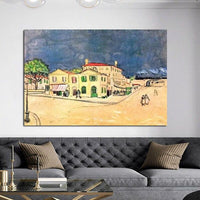 Hand Painted Van Gogh Famous Oil Painting Home in Arles Canvas