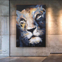 Hand Painted Abstract Animal Tiger Oil Painting On Canvas Leopard work Modern Painting For Room