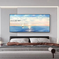 Hand Painted Landscape Sunrise Seascape Dining Room Painting For Porch Painting Hanging Painting Decor