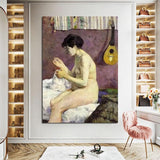 Paul Gauguin Nude Study Hand Painted Art Oil Painting Impressionism People Abstract Room Decors