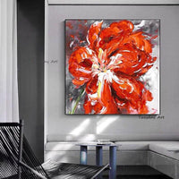 Hand Painted Oil Painting Hand Painted Abstract Flowers Landscape On Canvas