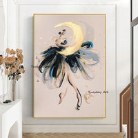 Abstract People Oil Painting Hand Painted Canvas Beautiful Dancing Girl Abstract Artwork