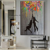 Hand Painted Oil Paintings Canvas Painting Street Graffiti Pop Arts