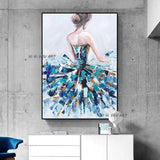 Lovely Cute Dress Skirt Dance Girl Canvas Painting Wall Art Girlish Decor