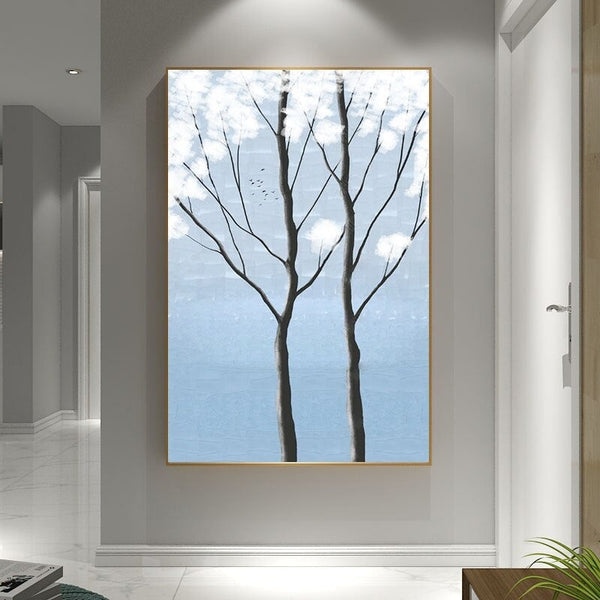 Hand Painted Oil Paintings Landscape Tree Abstract Arts On Canvas Modern Decor Wall Landscape