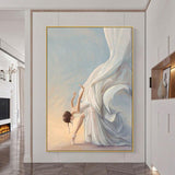 Ballet Dancing Girl Hand Painted Canvas Decorative Oil Painting Porch