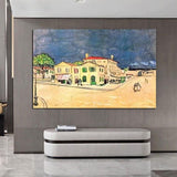 Hand Painted Van Gogh Famous Oil Painting Home in Arles Canvas