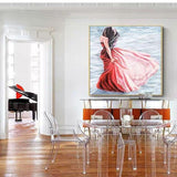 Home Good Woman Portrait Oil Painting Hand Painted Wall Hangings Girls Painting Artwork For