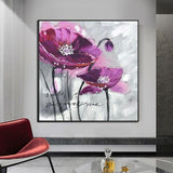 Hand Painted Oil Painting Artwork Flower Abstract Hand Painting On Canvas