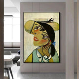 Hand Painted Gi Abstract Oil Paintings Wall Art Picasso Girls Modern Decoration Canvas for Home