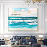 Hand Painted Landscape Oil Painting Sea View Abstract Contemporary Art Artworks Decoration