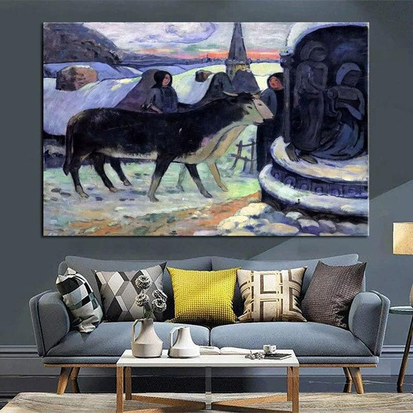 Hand Painted Paul Gauguin Oil Painting Eve Retro Classic Abstracts Aisle Decor