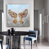 Hand Painted Beautiful Butterfly Oil Painting on Canvas Modern Animal As