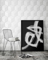 Hand Painted oil painting Abstract Brush Stroke Art Black And White Painting Modern Scandinavian Decor Modern Wall