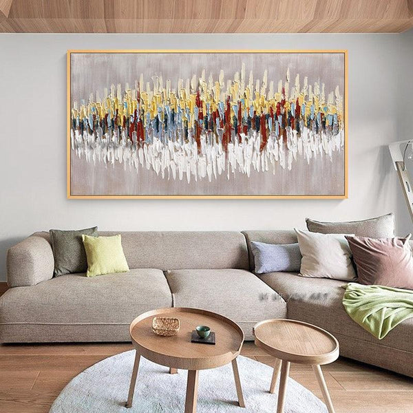 Hand Painted Abstract Contemporary Colorful Minimalist Modern Decorative d