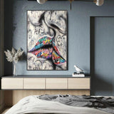 Hand Painted Oil Paintings Modern Street Art Kiss Abstracts Room Decoration