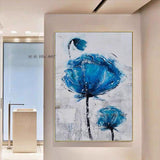 art Hand Painted Scandinavian Flower Canvas Art flower Painting Decoration Wall