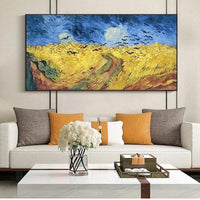 Hand Painted Oil Paintings Van Gogh Golden Wheat Field Wall Art Impressionist Decoration