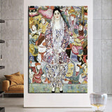 Hand Painted Portrait of Maria Beale Canvas Painting Gustav Klimt Oil Paintings Room