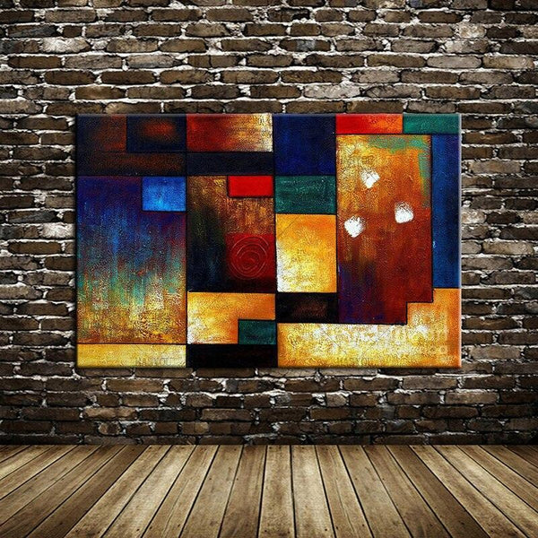 Hand Painted Modern Abstract On Canvas Hand Painted Art Decor Modular For Home Room