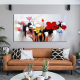 Hand Painted Impression Flower Oil Painting Fors On Canvas Art