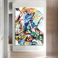 Hand Painted Wassily Kandinsky Abstract Art Oil Painting Famouss Presents