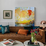 Hand Painted Oil Painting Impression Landscape Hot Air Balloon Abstract Wall Art For Kitchen On Canvas