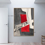 Hand Painted On Canvas Abstract Geometric Hand Painted Wall Art House Interior Decoration