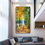 Hand Painted Oil Painting Knife Painted Landscapes Porch Corridor Household Decorates Wall Art As