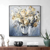 Hand Painted Oil Painting Hand Painted Knife Flower Canvas Painting Modern