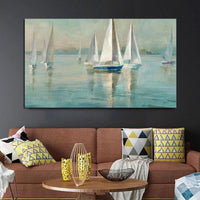 Hand Painted Oil Paintings Impression Sea View Sails Abstract Wall Art Home Room Decor