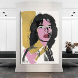 Hand Painted Retro Andy Warhol Canvas Oil Painting Mick Jagger Portraits