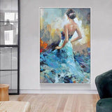 Sexy Dancing Girl Abstract Hand Painted Oil Painting Modern