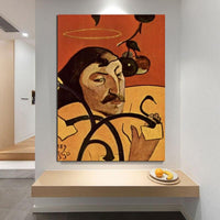 Hand Painted Art Hand Painted Oil Painting Paul Self-portrait with halo People Nude Abstract Living Decors