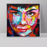 Nielly Style Francoise Hand Painted Pop Art Marilyn Monroe Kinfe Face painting Modern Canvas Painting Wall Art pictures