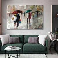 Hand Painted Modern Impression Landscape Abstrac Hand Painted People Oil Painting Painting Canvas