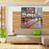 Oil Painting On Canvas New Hand Painted Impression Landscape Street Oil Painting