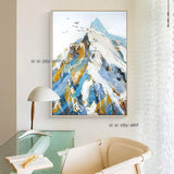 Mountain Landscape Modern Minimalist Hand Painted Abstract Wall Art Decorative Office