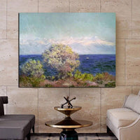 Hand Painted Claude Monet At Cap d Antibes Mistral Wind Impression Seascape Art Oil Paintings