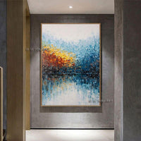 Abstrakte Landschaft handgemalte Leinwand Wandkunst Home Living Wandbild Dekoration