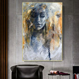 Hand Painted Abstract Oil Painting Fashion Figure Abstract Canvas