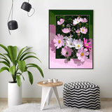 DIY Painting By Numbers Flowers HandPainted Drawing Canvas Kits DIY Home Decoration Coloring Number Gift Pictures