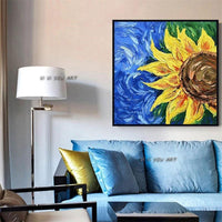 Hand Painted Vincent Van Gogh Blossom Sunflower Painting The Starry Night Van Gogh Famous Canvas Art