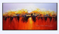 art Hand Painted modern landscape Oil Paintings on Canvas wall Bedroom Wall Art picture