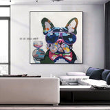 Hand Painted Pet Abstract Minimalist Modern Wall Art Decorative