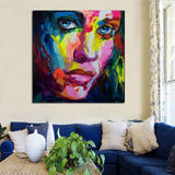 Hand Painted Francoise Nielly Palette Knife portrait Face Oil Painting s Mural