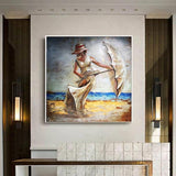 Feelings Of War Hand Painted Canvas Oil Paintings Abstract Girl Dancing Wall Decoration